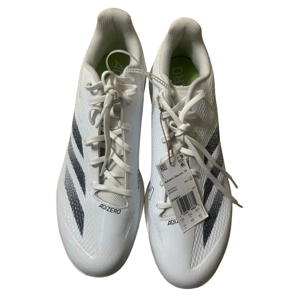 Adidas Adizero Electric TP Mens 14 White New Baseball Cleats IF8491 Lightstrike